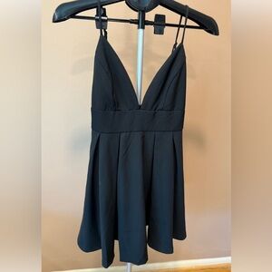 NWT Lulus Black Fit Flare Mini Dress Small